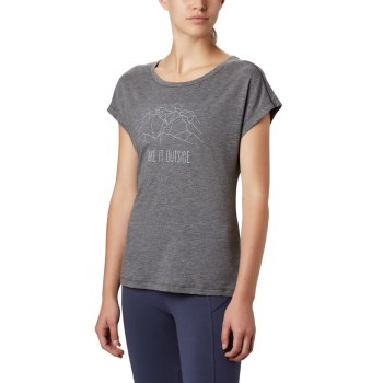 Columbia T-Shirt Dames, High Dune Short Sleeve Zwart, 15QRJOBVG